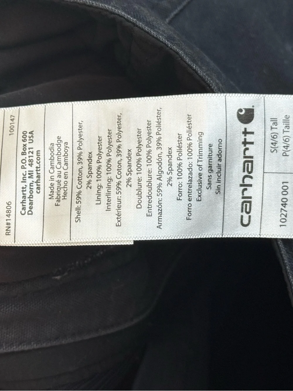 Carhartt Men’s Black Duck Bib Overalls - Heavy-Duty Work Cargo Pants